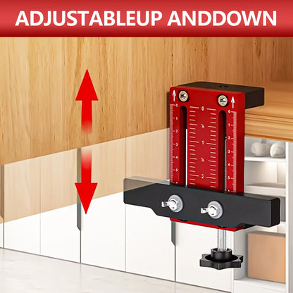 Cabinet Door Installation Positioner Aluminum Alloy Cabinet Hardware Jig Compatible for Most Cabinet Doors Effortless Alignment