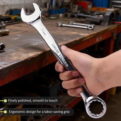 WEELEE 6-32mm Combination Wrench Metric Plum Blossom Ring Open-ended Spanner Hardware Parts Automotive Repair Wrench Hand Tools