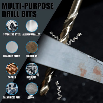 Metric M42 5% Cobalt Twist Drill Bits for Stainless Steel and Hard Metal(1.5mm-6.5mm/13pcs)