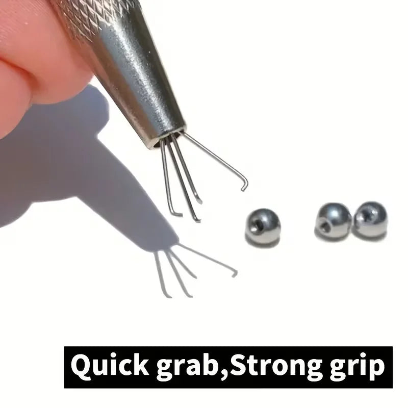4-Claw Precision Tweezers for Jewelry Making, Soldering & Repair, Ergonomic Grip Metal Tool