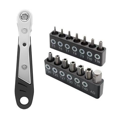 Torx Screwdriver Bit Set Tamper Proof Security Drill Bits 25mm Long Flat Head 1/4” Hex Screw Driver Hand Tools T5-T40