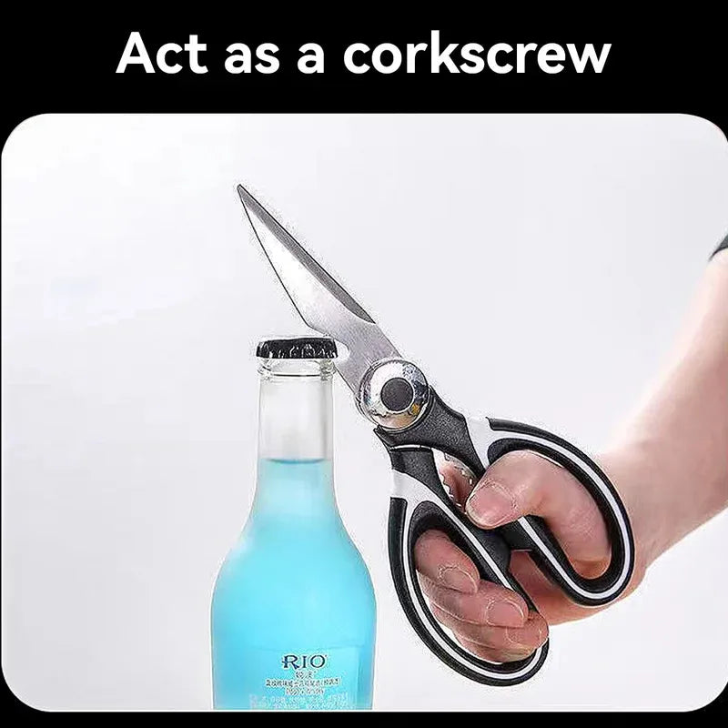 Multifunction Stainless Steel Kitchen Tools Strong Home Vegetable Chopping Chicken Bone Fish Food Scissors Multi-Purpose Tool