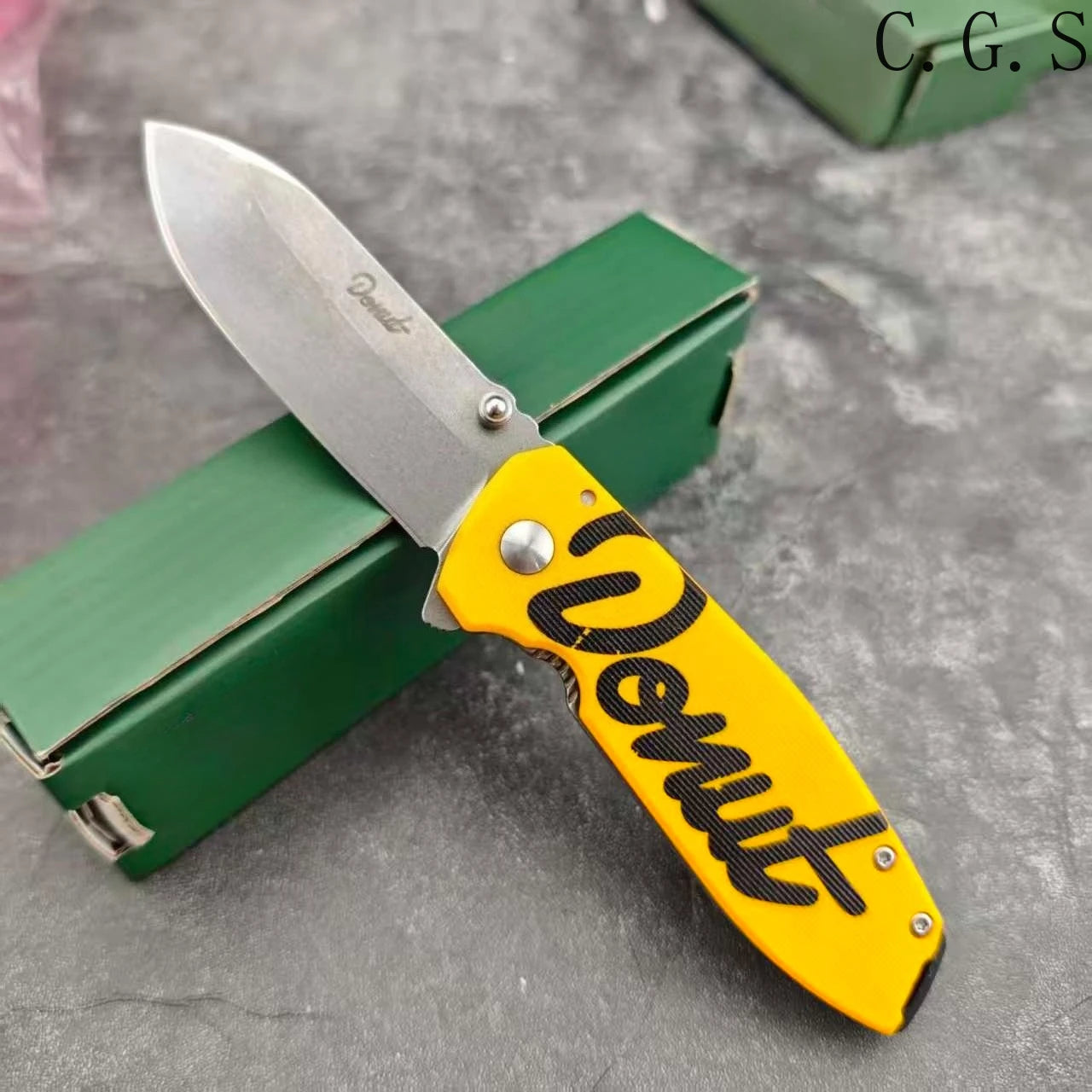 DONUT X Pocket Folding Knife D2 Steel Blade G10 Handle Outdoor Jungle Survival Self-defense Hunting Survival Tool