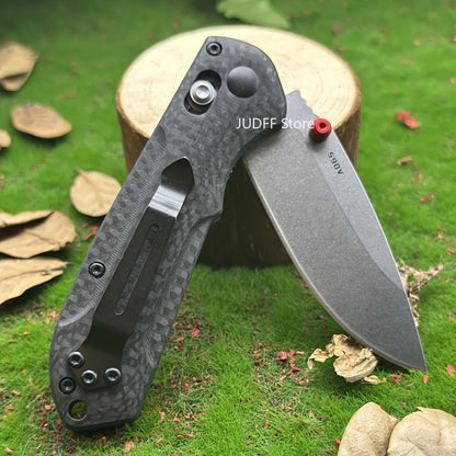 Mini Freek BM 565 Carbon Fiber Handle Portable Foldable Cutting Tool Multi-purpose Utility Camping EDC Hiking Trekking Premium Folding Pocket Knife