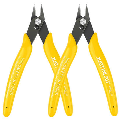 2Pcs Mini Nose Cutting Plier Electrical Wire Cable Cutter  Metal Side Snips Flush Pliers Convenient Durable Tool