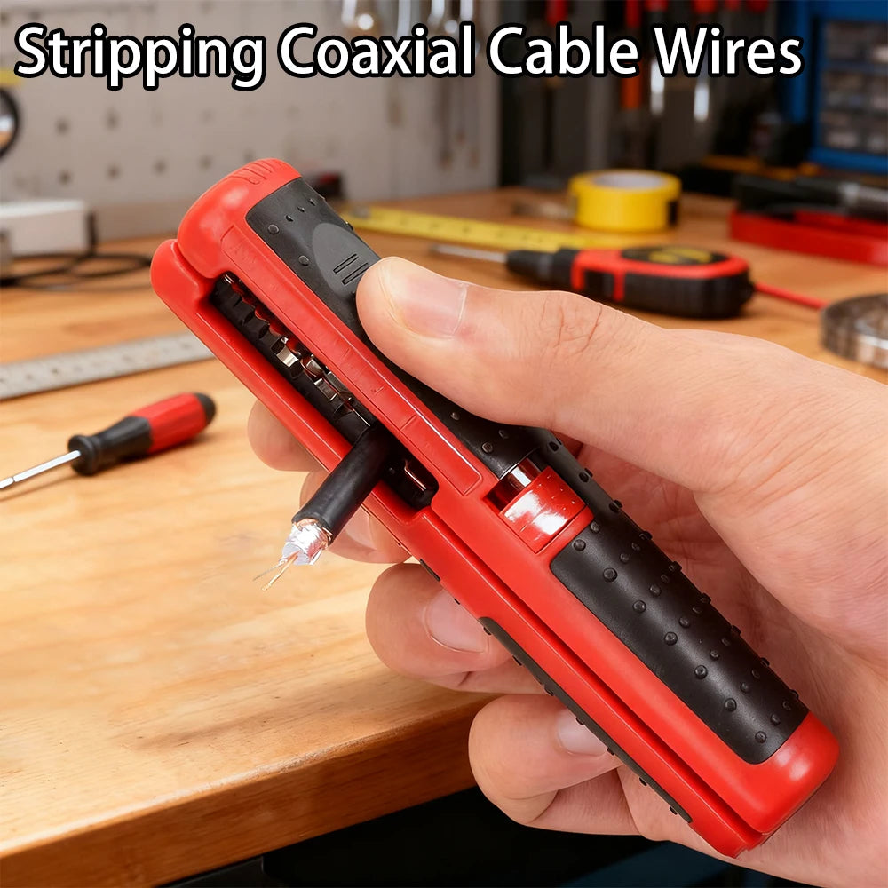 Multifunctional Cable Wire Stripper Cutter Pliers Hand Tool Hardware Tool Portable Anti-skid Handle Strip Pen Clip