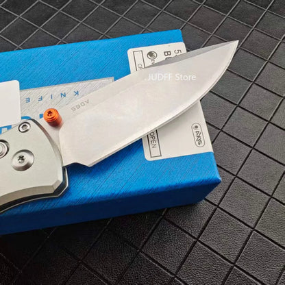 BM 535-9 Practical Foldable Pocket Cutting Knife Premium D2 Tool Steel Blade Manual Open Folding Knife For Outdoor Camping Hiking Backpacking Trips EDC Carry Tool