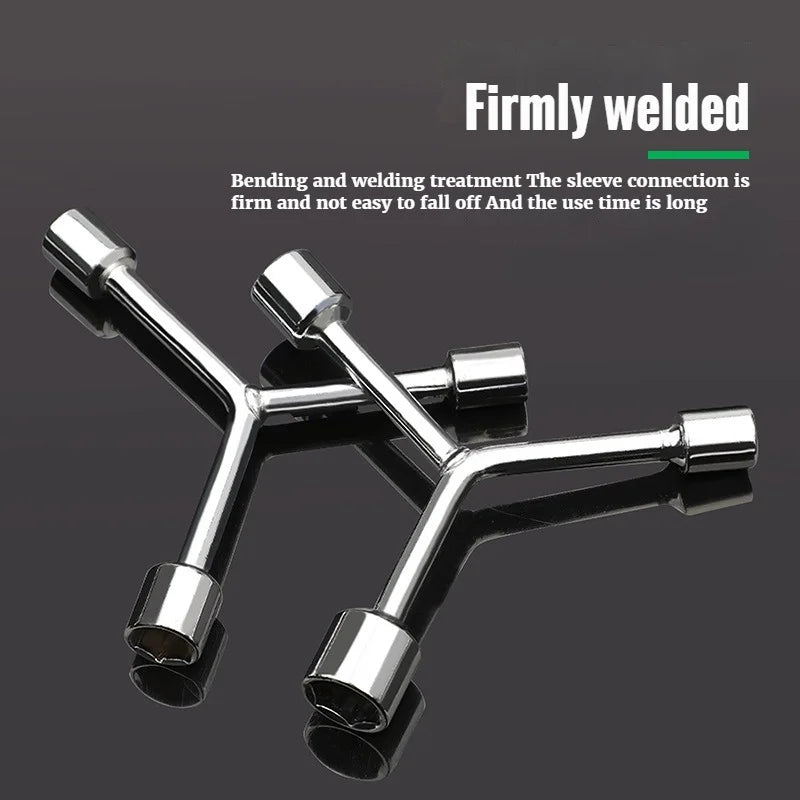 Household Triangular Socket Wrench Pragmatic Y-type Tri-fork Wrench Three-prong Wrench Bicycle Household Disassembly Repair Tool