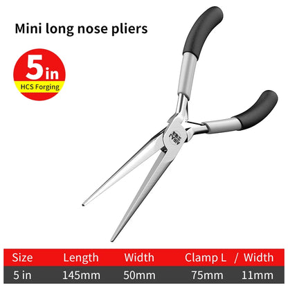 Mini Pliers Diagonal Pliers Round Bent Needle Nose Cutter Handcraft Beading Insulated Plier for DIY Small Jewelry Pliers Tools
