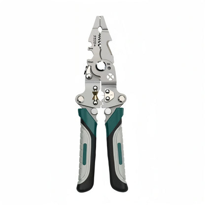 Multifunctional folding electrician wire stripping and cutting pliers, wiring pliers, wire splitting and crimping pliers