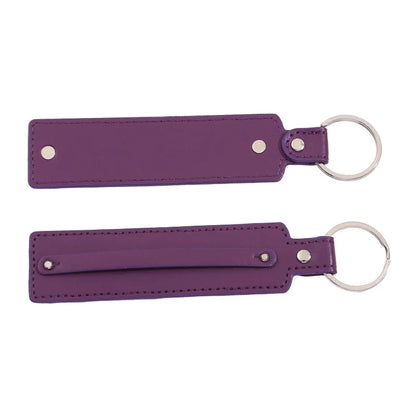 50pcs/lot PU Leather Keychain with 8mm Slide Bar Keyrings Key Holder Fit for 8mm DIY Slide Charms