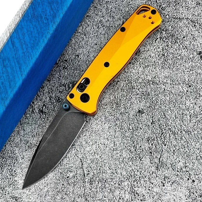 BM 533BK-2 Folding Knife & BM 533 Damascus Folding Knife with Pocket Clip Multi-functional Fishing Portable Outdoor EDC Knives
