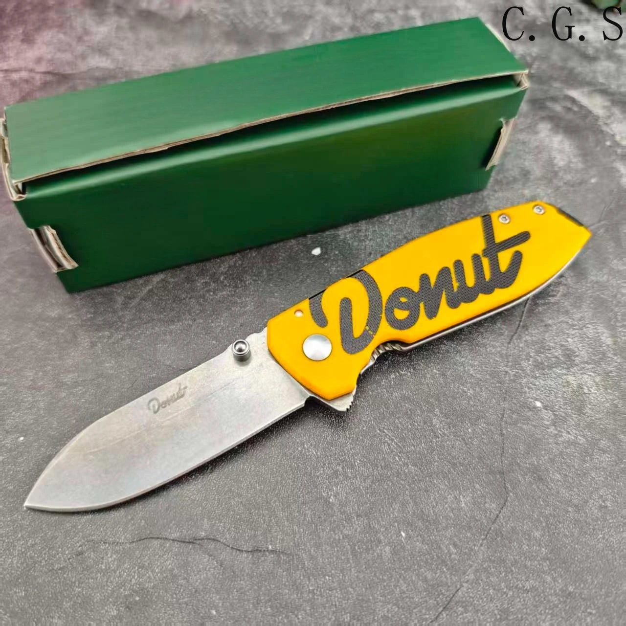 DONUT X Pocket Folding Knife D2 Steel Blade G10 Handle Outdoor Jungle Survival Self-defense Hunting Survival Tool