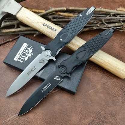 High Hardness Stainless Steel D2 Folding Knife with G10 Handle Suitable for Outdoor Camping, Hiking, Daily Emergency Carrying, Practical Cutting Knife, Fishing Knife, Exploration Series Tools, Men's Gift.