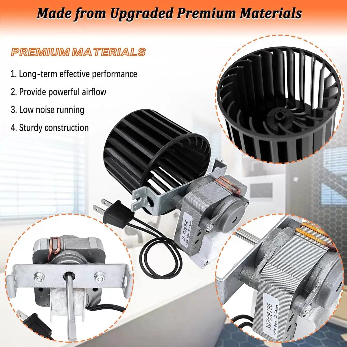 S97009796 Bathroom Fan Motor Assembly for Broan Nutone Bulb Ceiling Heater... [5]