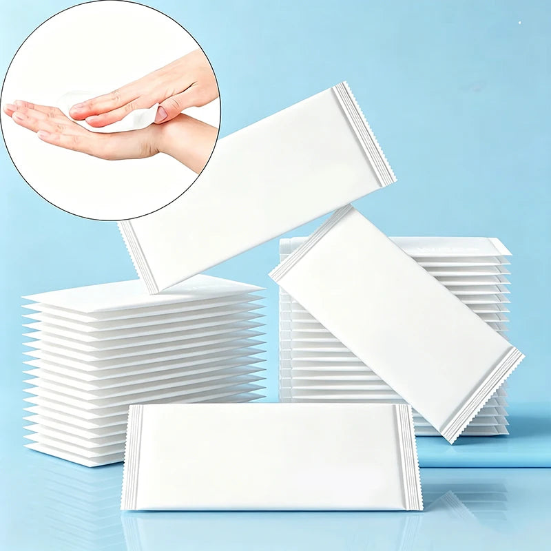 20/50/100PCS Disposable Wet Wipes Travel Camping Fitness Disposable Individually Packaged Wet Wipe Portable Detailing Clean Tool