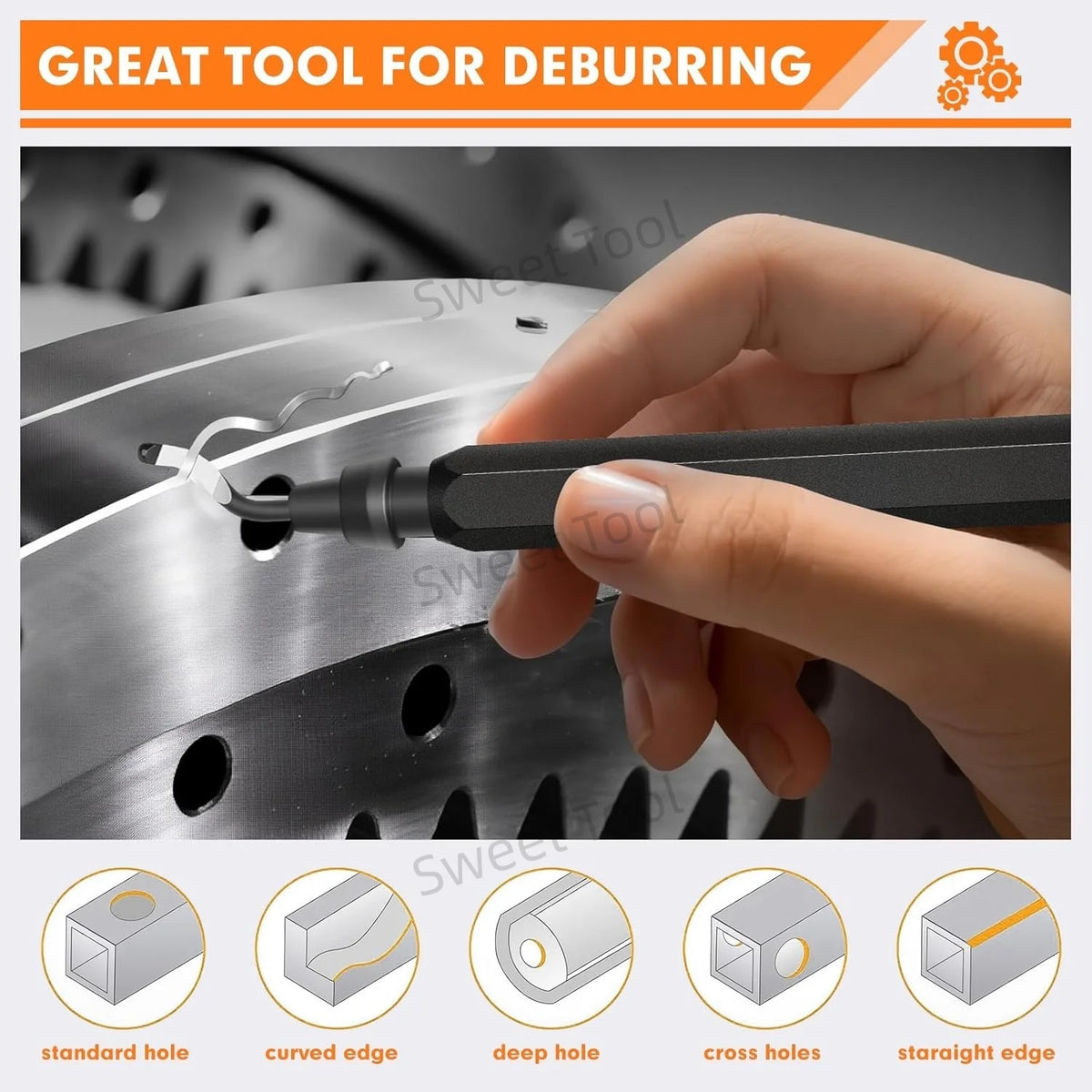 Deburring Tool Metal Handle with 1/10/11 Swivel Blades Burr Removal Reamer Tool for Plastic Metal Copper PVC Resin 3D Printing
