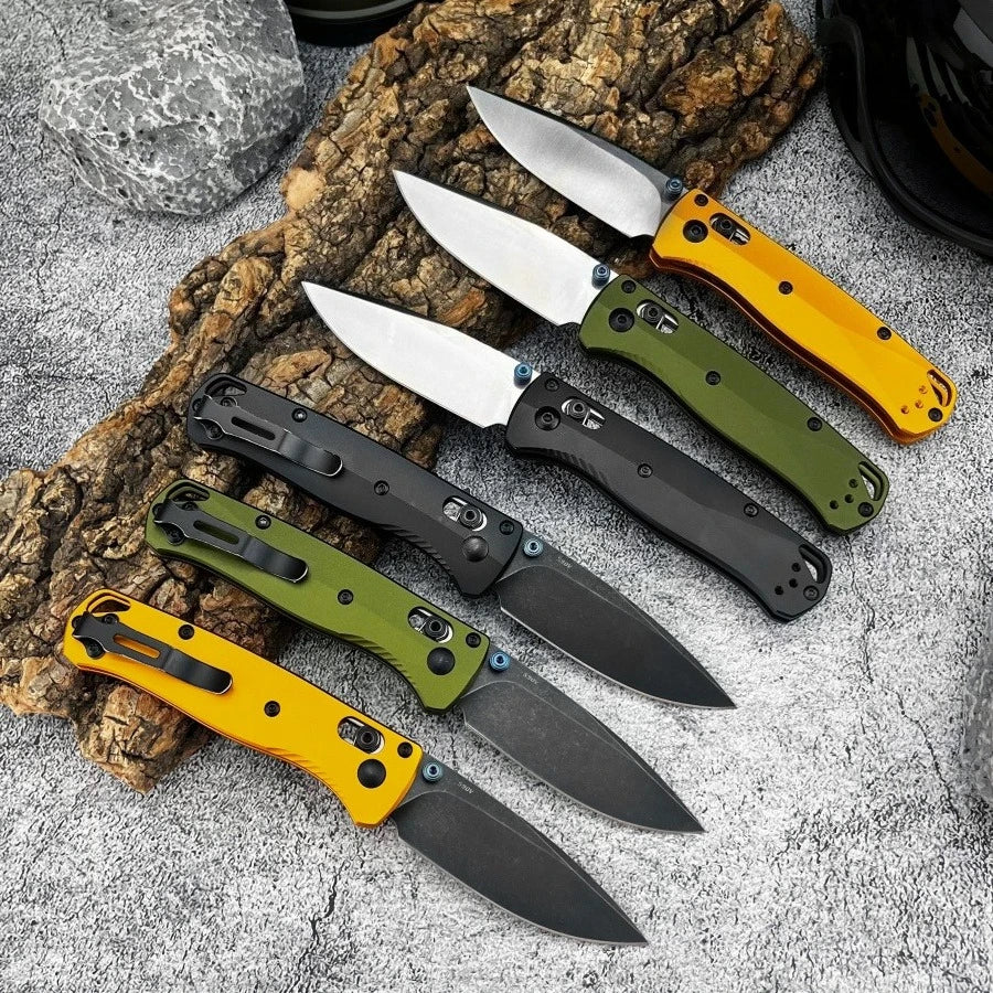 533BK-2 Mini Bugout Folding Knife D2 Blade Aluminum Outdoor Camping and Home Use Multi-functional Knife Practical Cutting Knife