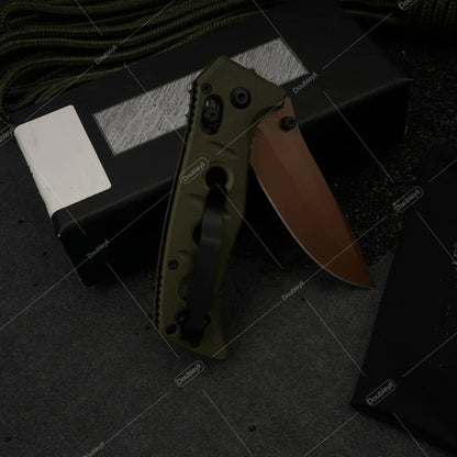 BM 273 & 940 EDC Folding Knife with High-Quality Non-Slip G10 Handle - Portable Camping Outdoor Cutting Tool, Excellent Collectible Gift