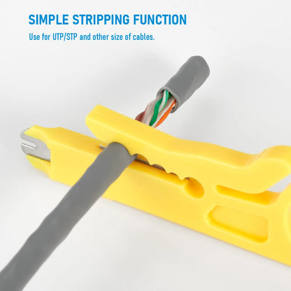 3 Pcs Wire Stripper & Punch Down Tool Set, Multi-Function Stripping Tool for Network, Telephone & Security Cables
