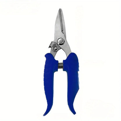 1pc Heavy-Duty Stainless Steel Scissors Precise Metal Sheet Cutting, PVC Pipe Cutting, And Industrial-Grade Shearing - Durable