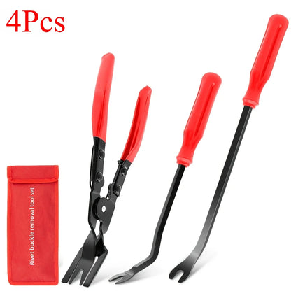 4Pcs Car Clip Pliers Set Fastener Removal Tool, Auto Trim Removal Tool Kit Pry Tool Set Car Door Panel Dashboard Repair Kit.