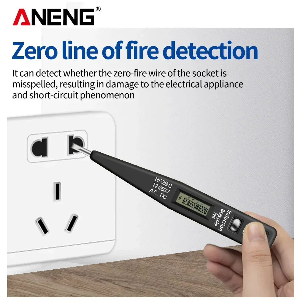 ANENG VD500 Digital Voltage Tester Pen 12-250V AC/DC Breakpoint Detection  Non-contact Induction Portable Circuit Testing Tool