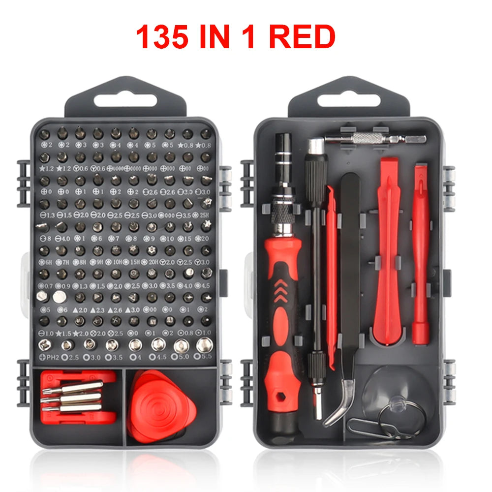 25/115/135/140 in1 Screwdriver Set  Magnetic Torx Phillips Screw Bit Kit  With Electrical Remover Wrench Repair Phone PC Tools