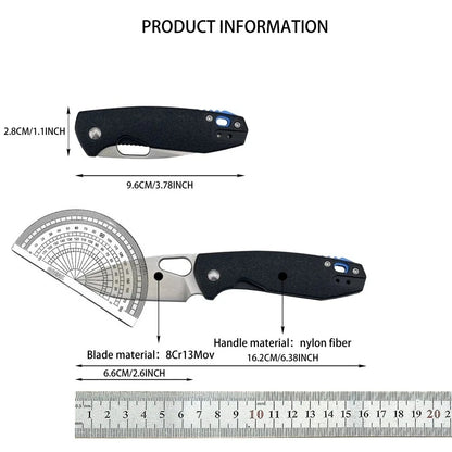 5390 Folding Knife G10 Handle with Clip EDC Compact Knives Outdoor Adventure Hiking Cutting Knife Portable Multi-fuctional Tools