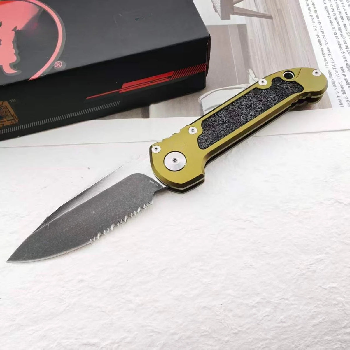 LUDT Gen III D2 Outdoor Pocket Knife Jungle Adventure Survival Quick Open Aluminium Alloy Handle Folding Knife Camping Tools