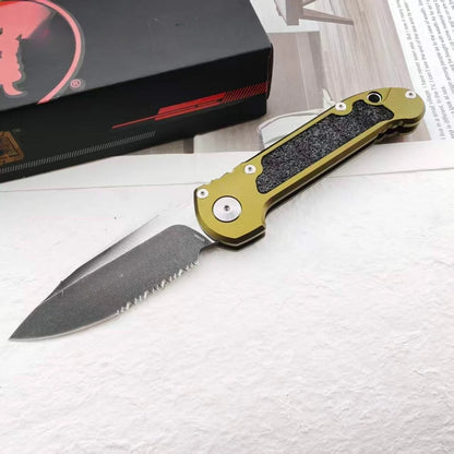 LUDT Gen III D2 Outdoor Pocket Knife Jungle Adventure Survival Quick Open Aluminium Alloy Handle Folding Knife Camping Tools