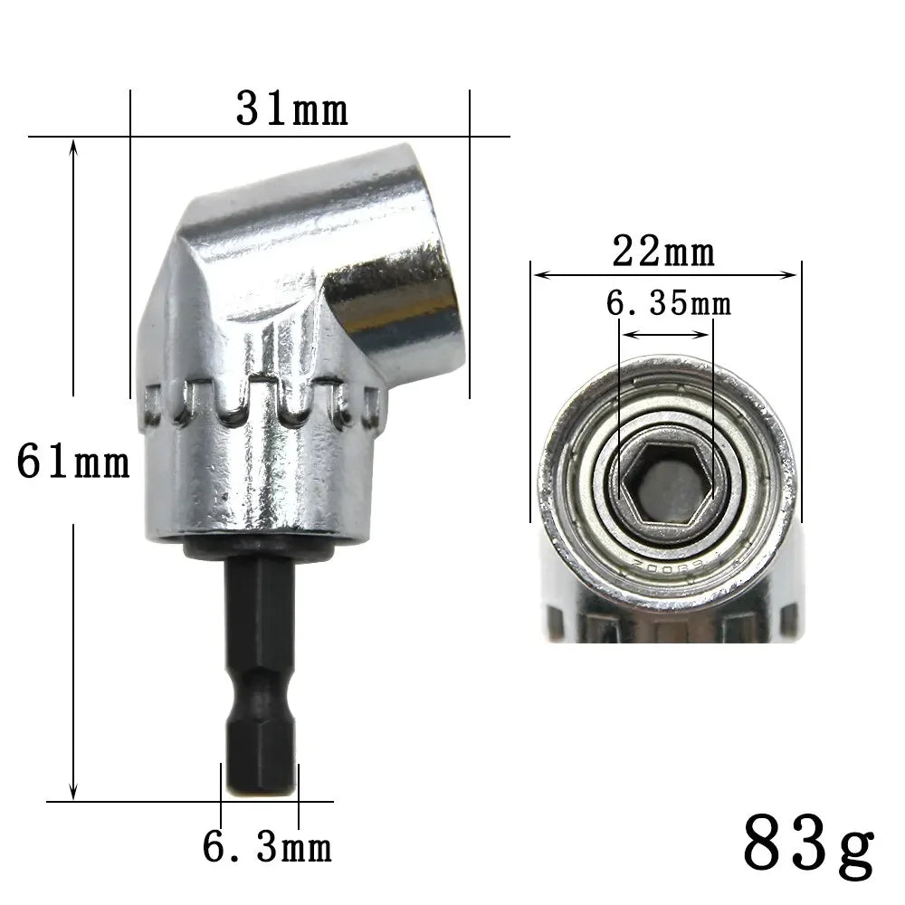 105 Degree Angle Screwdriver Set Holder Adapter Adjustable Bits Nozzles Angle Screw Driver Tool 1/4" Inch Magnetic Angle Driver
