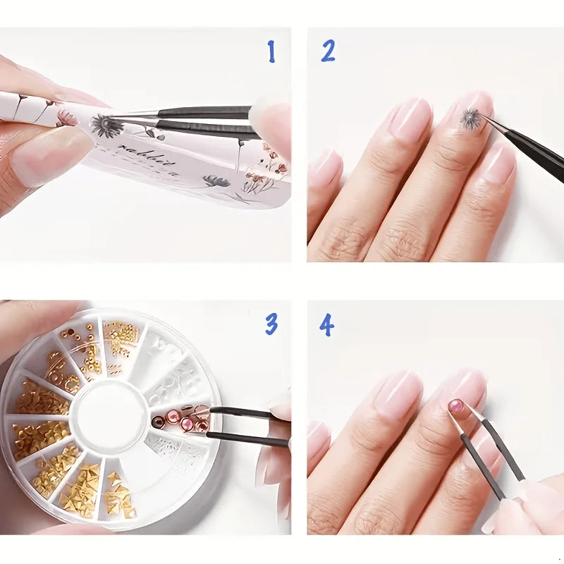 Anti-Static Stainless Steel Tweezers Set, Precision Industrial Tweezers for Electronics Repair, Model Making & Home Use