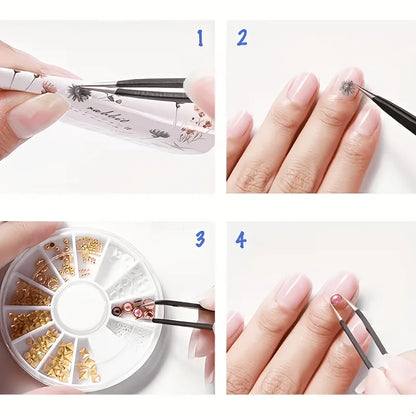 Anti-Static Stainless Steel Tweezers Set, Precision Industrial Tweezers for Electronics Repair, Model Making & Home Use