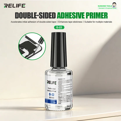 RELIFE G-22 18ml Double-sided Adhesive Primer Built-in Brush Threaded Mouth for Phone Frame Car Plastic Glass Repair