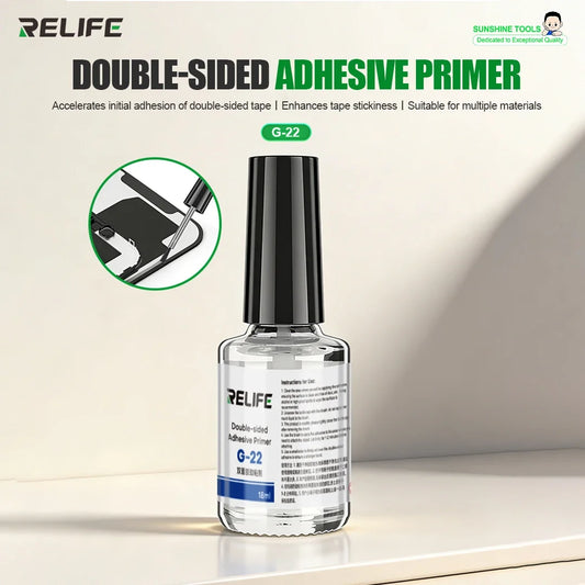 RELIFE G-22 18ml Double-sided Adhesive Primer Built-in Brush Threaded Mouth for Phone Frame Car Plastic Glass Repair