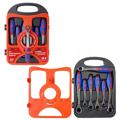 72 Tooth Plastic Handle Dual-Purpose Ratchet Wrench Household Hardware Tools Ratchet Wrench for Car Reapair Mechanical Spanner