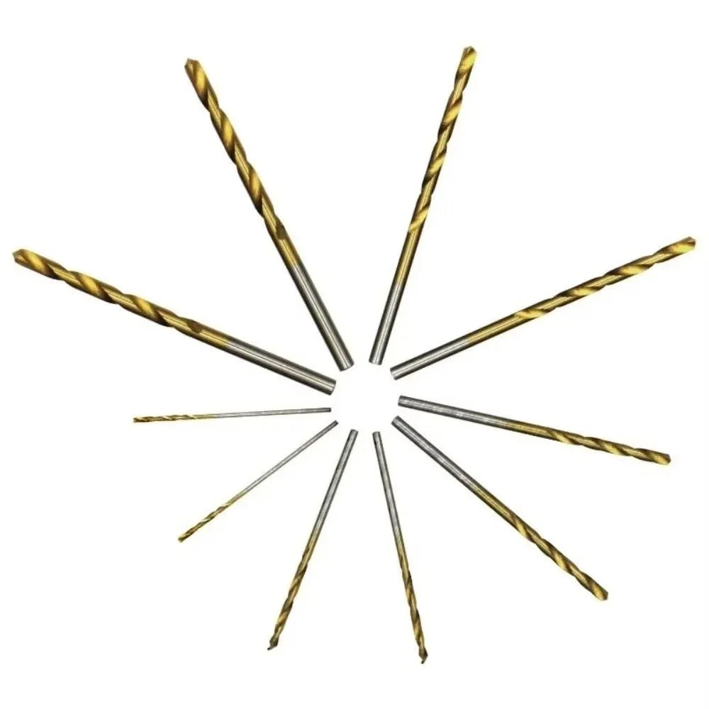 50Pcs Professional Titanium Coated Drill Bits High Speed Steel Drill Bits Set Tool Electric Drill Woodwork Drill 1/1.5/2/2.5/3mm