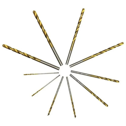 50Pcs Professional Titanium Coated Drill Bits High Speed Steel Drill Bits Set Tool Electric Drill Woodwork Drill 1/1.5/2/2.5/3mm