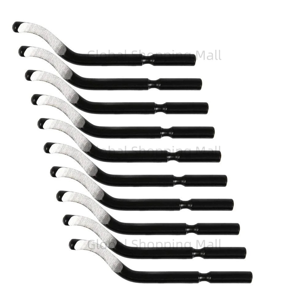 Deburring Tool Set NG1000 with 11 High Speed Steel Swivel Blades 360 Degree Rotary Head for Metal Resin Alu Copper Plastic PVC