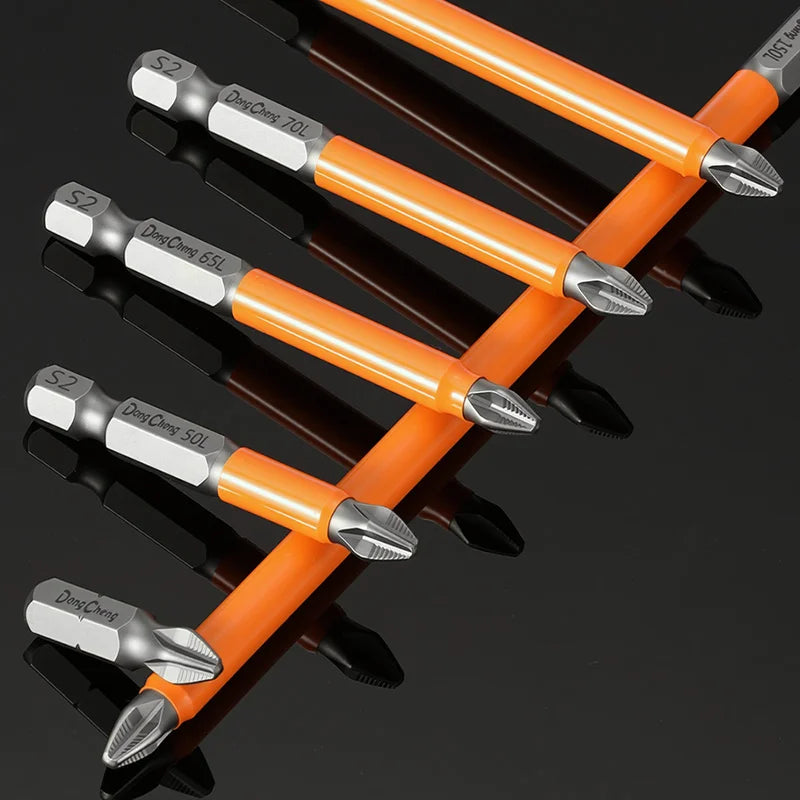 Anti Slip Bits Magnetic Screwdriver Bit Set S2 Alloy Steel Impact Resistance Hex Shank Alloy Steel Bits Suitable for Power Tools