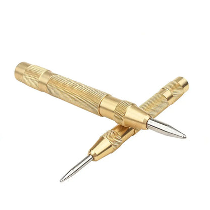 Automatic center punching woodworking marking tool, metal drill bit woodworking pressing teeth fixed-point punching marking tool