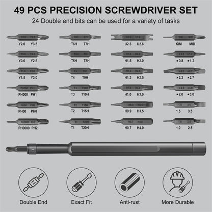 Galacok 49 in 1 Precision Screwdriver Set Magnetic Small Screwdriver Set for Electronic Computer Laptop PC Watch PS5 Eyeglass
