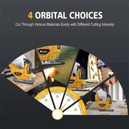 Electric Goddess Cordless Curve Saw 45 Degree Bevel Cutting Woodworking Chainsaw Cutting Metal Wood For Dewalt 20V Battery Pin