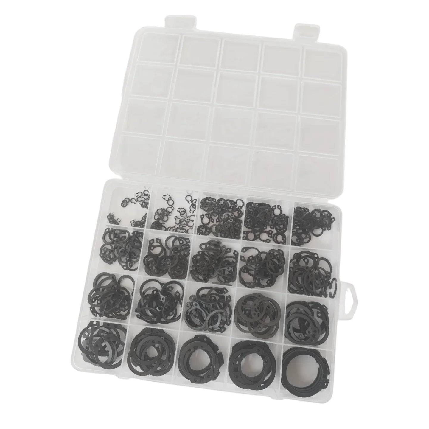 285/392/449Pcs M3-M25 Black Alloy Steel C Clip External Circlip Set Snap Ring Retaining Ring for Shaft Bearing Hardware