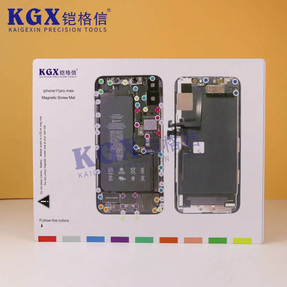 KGX Screw Storage Magnetic Pad Screw Memory Mat For iP X-15 ProMax Storage Screw Memory Positioning Maintenance Work Pad