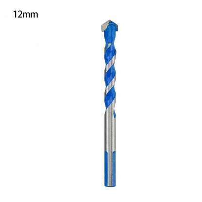 Blue Multifunction Carbide Masonry Drill Bit,Triangle Shank Tile & Concrete Drill Bits for Ceramic, Brick, Glass & Wood Drilling