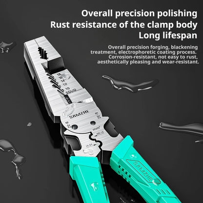 SAMZHE Multifunctional Pliers Wire Stripper Chrome Vanadium Steel Industrial Grade Wire Pliers Hardware Manual Tools
