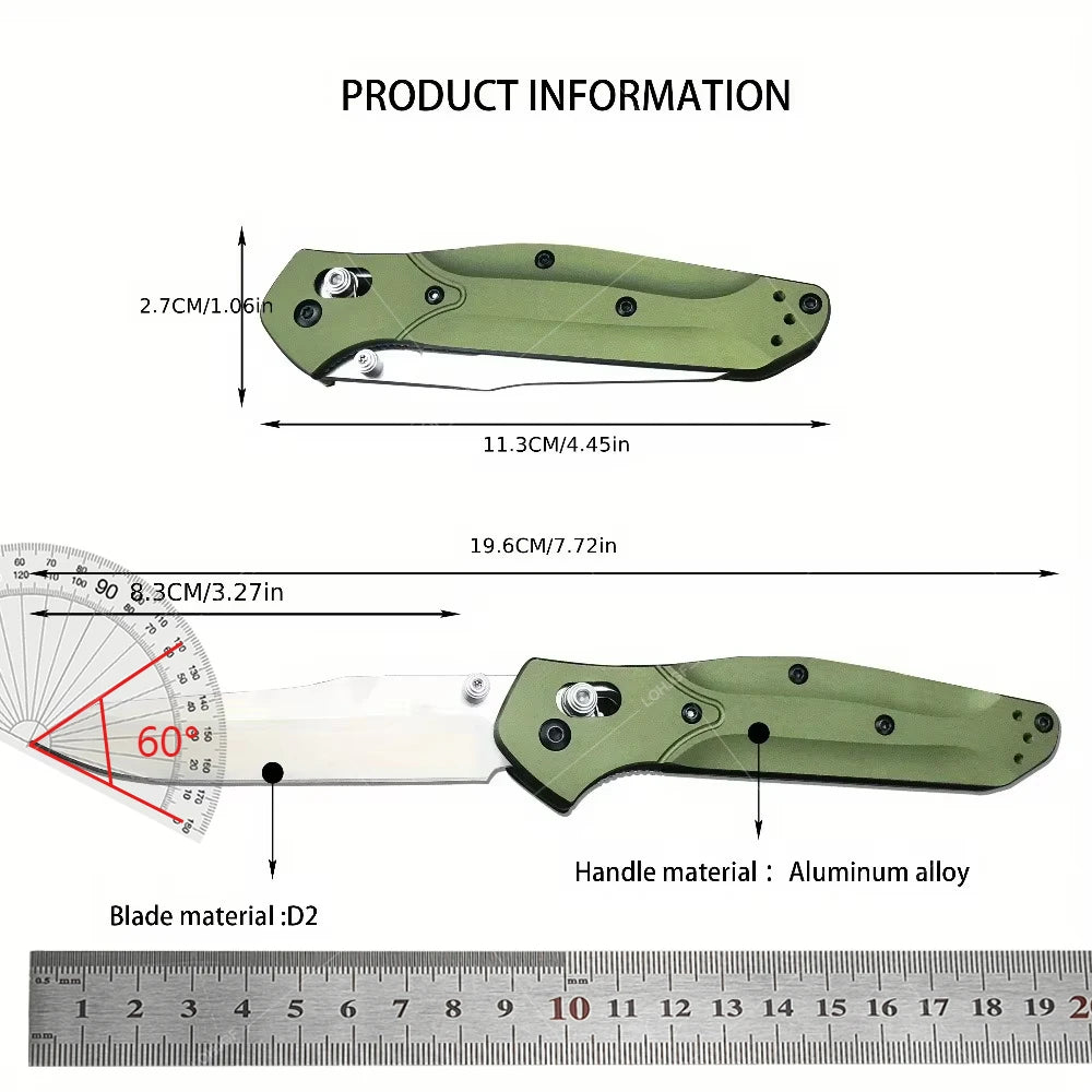 Osborne S30V Satin Plain Blade BM 940 Folding Knife with Pocket Clip High-quality Outdoor Preferred Picnic Cutting Knives