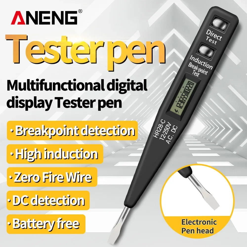 ANENG VD500 Digital Voltage Tester Pen 12-250V AC/DC Breakpoint Detection  Non-contact Induction Portable Circuit Testing Tool